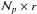\hbox{${{\cal N}_p\times r}$}