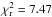 \hbox{$\chi^2_{\rm r} = 7.47$}