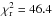 \hbox{$\chi^2_\mathrm{r} = 46.4$}