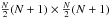 \hbox{$\frac{N}{2}(N+1)\times\frac{N}{2}(N+1)$}