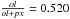 \hbox{$\frac{ol}{ol+px} = 0.520$}
