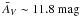 \hbox{$\Avbar\sim11.8~{\rm mag}$}