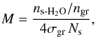\begin{eqnarray} \label{e-05} \ml=\frac{\sub{n}{\ice}/\sub{n}{gr}}{4\sigma_\mathrm{gr}\,N_\mathrm{s}}, \end{eqnarray}