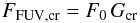 \begin{eqnarray} \label{e-07} F_\mathrm{FUV,cr}=F_0\,\sub{G}{cr} \end{eqnarray}