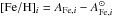 \hbox{$\feh_i=A_{\mathrm{Fe},i}-A_{\mathrm{Fe},i}^\odot$}