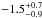 \hbox{$-1.5^{+0.7}_{-0.9}$}