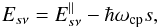 \begin{eqnarray} E_{s\nu} = E_{s\nu}^\| - \hbar\omcp s, \label{E0} \end{eqnarray}