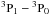 \hbox{$^3\rm P_1- {^3P}_0$}