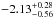\hbox{$-2.13^{+0.28}_{-0.56}$}