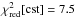 \hbox{$\chi^{2}_{\rm red}[{\rm cst}]=7.5$}