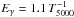 \hbox{$E_{\gamma} = 1.1 \, T_{5000}^{-1}$}