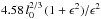 \hbox{$4.58 \, l_0^{2/3} \, (1+\epsilon^2)/\epsilon^2$}