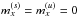 \hbox{$m_x^{(s)} = m_x^{(u)} = 0$}