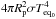 \hbox{$4\pi R_{\rm p}^{2}\sigma T_{\rm eq_{0}}^{4}$}