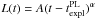 \hbox{$ L(t)=A(t-t_{\rm expl}^{\rm PL})^{\alpha}$}