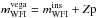 \hbox{$m_{\rm WFI}^{\rm vega}=m_{\rm WFI}^{\rm ins}+Z{\rm p}$}