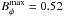 \hbox{$B_\phi^{\rm max}=0.52$}