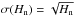 \hbox{$\sigma(H_{\rm n}) = \sqrt{H_{\rm n}}$}