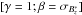 \hbox{$[\gamma = 1 ; \beta = \sigma_{B^*_z}]$}