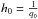 \hbox{$h_{0} = \frac{1}{q_{0}}$}