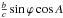 \hbox{$\frac{b}{c}\sin\varphi\cos A$}