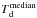 \hbox{$T_{\rm d}^{\rm median}$}