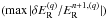 \hbox{$(\max |\delta\er^{(q)}/\er^{n+1,(q)}|)$}