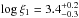 \hbox{$\log\xi_1=3.4^{+0.2}_{-0.3}$}