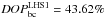 \hbox{$DOP^{\rm LHS1}_{\rm bc}=43.62\%$}
