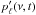 \hbox{$p'_\ell(\nu, t)$}