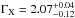 \hbox{$\Gamma_\mathrm{X}=2.07^{+0.04}_{-0.12}$}