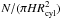Mathematical equation: \hbox{$N/(\pi H R_{\rm cyl}^2)$}