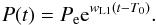 Mathematical equation: \begin{eqnarray} \label{equation:12} P(t)=P_\mathrm{e}\mathrm{e}^{w_{\mathrm{L1}}(t-T_\mathrm{0})}. \end{eqnarray}