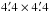 Mathematical equation: \hbox{$4\farcm4 \times 4\farcm4 $}
