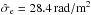 Mathematical equation: \hbox{$\hat{\sigma}_\mathrm{e} = {28.4}{\rm\,\radian/m^2}$}