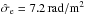 Mathematical equation: \hbox{$\hat{\sigma}_\mathrm{e} = {7.2}{\rm\,\radian/m^2}$}