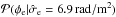 Mathematical equation: \hbox{$\mathcal{P}{(\phi_\mathrm{e}|\hat{\sigma}_\mathrm{e} = {6.9}{\rm\,\radian/m^2})}$}