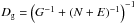 Mathematical equation: \hbox{$D_\mathrm{g} = \left(G^{-1}+(N+E)^{-1}\right)^{-1}$}