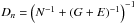 Mathematical equation: \hbox{$D_{n} = \left(N^{-1}+(G+E)^{-1}\right)^{-1}$}