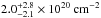 Mathematical equation: \hbox{$2.0^{+2.8}_{-2.1}\times 10^{20}~{\rm cm^{-2}}$}