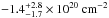 Mathematical equation: \hbox{$-1.4^{+2.8}_{-1.7}\times 10^{20}~{\rm cm^{-2}}$}
