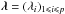 Mathematical equation: \hbox{$\bm{\lambda} = (\lambda_i)_{1 \leq i \leq p}$}