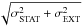 Mathematical equation: \hbox{$\sqrt{\sigma_{\rm STAT}^2+\sigma_{\rm EXT}^2}$}