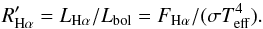 Mathematical equation: \begin{equation} \log \dot M_{\rm acc}^{10\%W} = -12.89(\pm0.3) + 9.7(\pm0.7) \times 10^{-3}10\%W_{\rm H\alpha}, \label{eq:Natta} \end{equation}