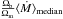 Mathematical equation: \hbox{$\frac{\Omega_{\rm b}}{\Omega_{\rm m}}\langle\dot{M}\rangle_{\rm median}$}