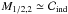 Mathematical equation: \hbox{$M_{1/2,2}\simeq\Clumps_{\rm ind}$}