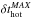 Mathematical equation: \hbox{$\delta t^{MAX}_{\rm hot}$}
