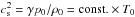Mathematical equation: \hbox{$c_{\rm s}^2=\gamma p_0/\rho_0=\mbox{const.}\times T_0$}