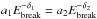 Mathematical equation: \hbox{$a_1 E^{-\delta_1}_\mathrm{break}=a_2 E^{-\delta_2}_\mathrm{break}$}