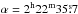 Mathematical equation: \hbox{$\alpha = 2^\mathrm{h}22^\mathrm{m}35\fs7$}